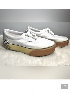 Vans Era Stacked White Checkerboard women’s 8